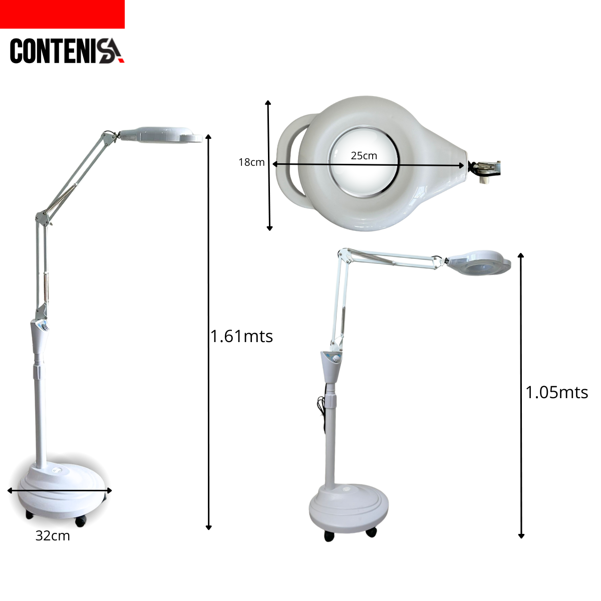 Lámpara LED con lupa