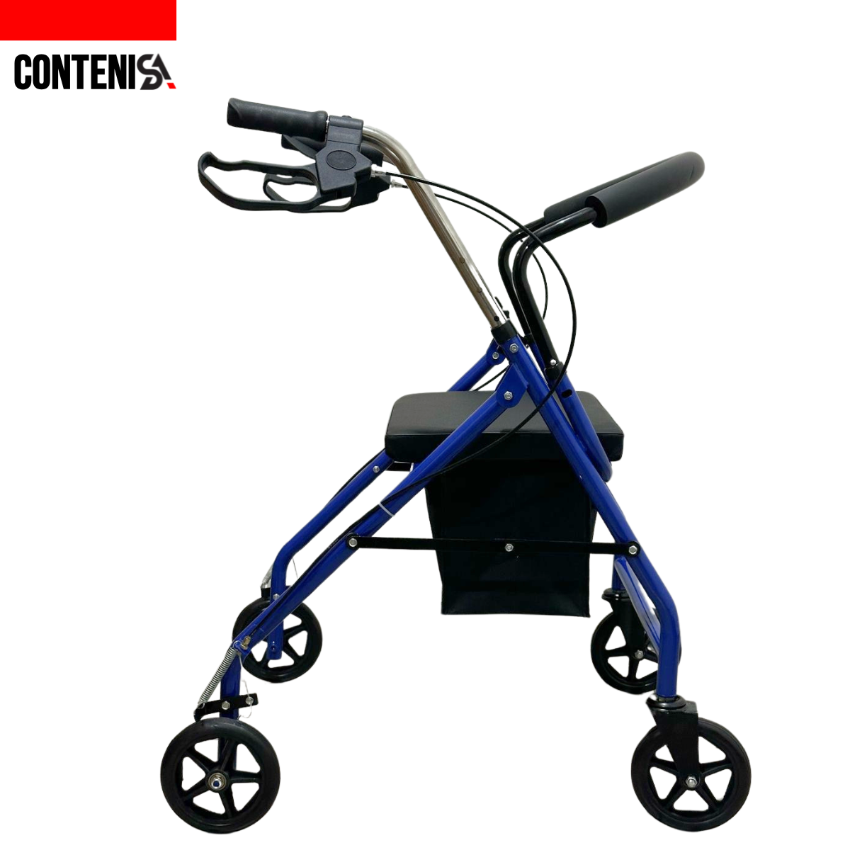 Andador con 4 ruedas y frenos