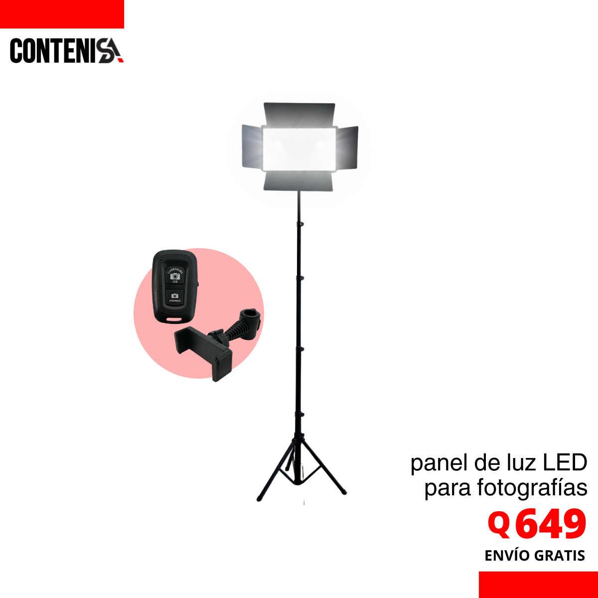Panel de luz LED para fotografías
