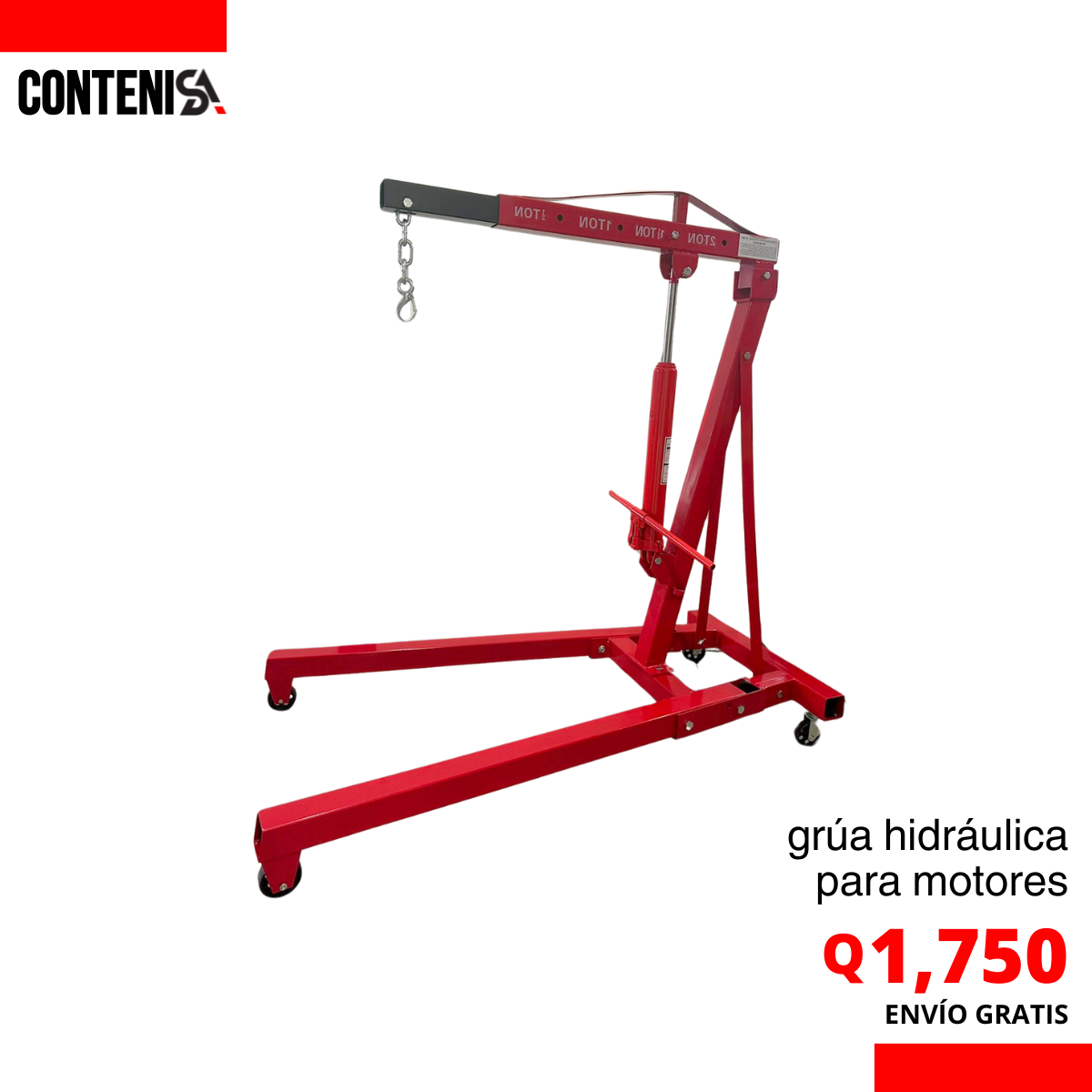 Grúa hidráulica para motores