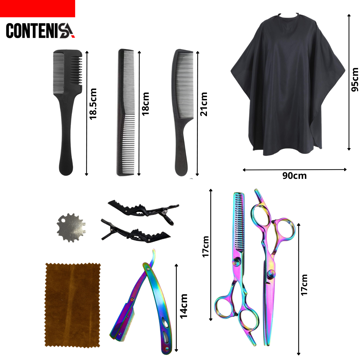 Set de tijeras para barbero