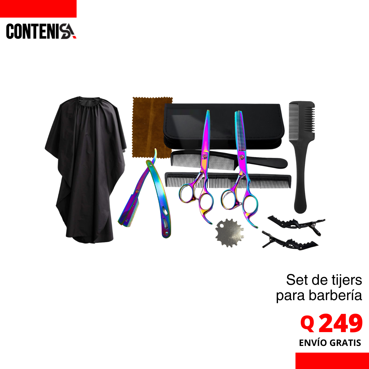 Set de tijeras para barbero