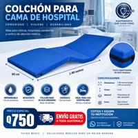 Colchón para camilla hospitalaria