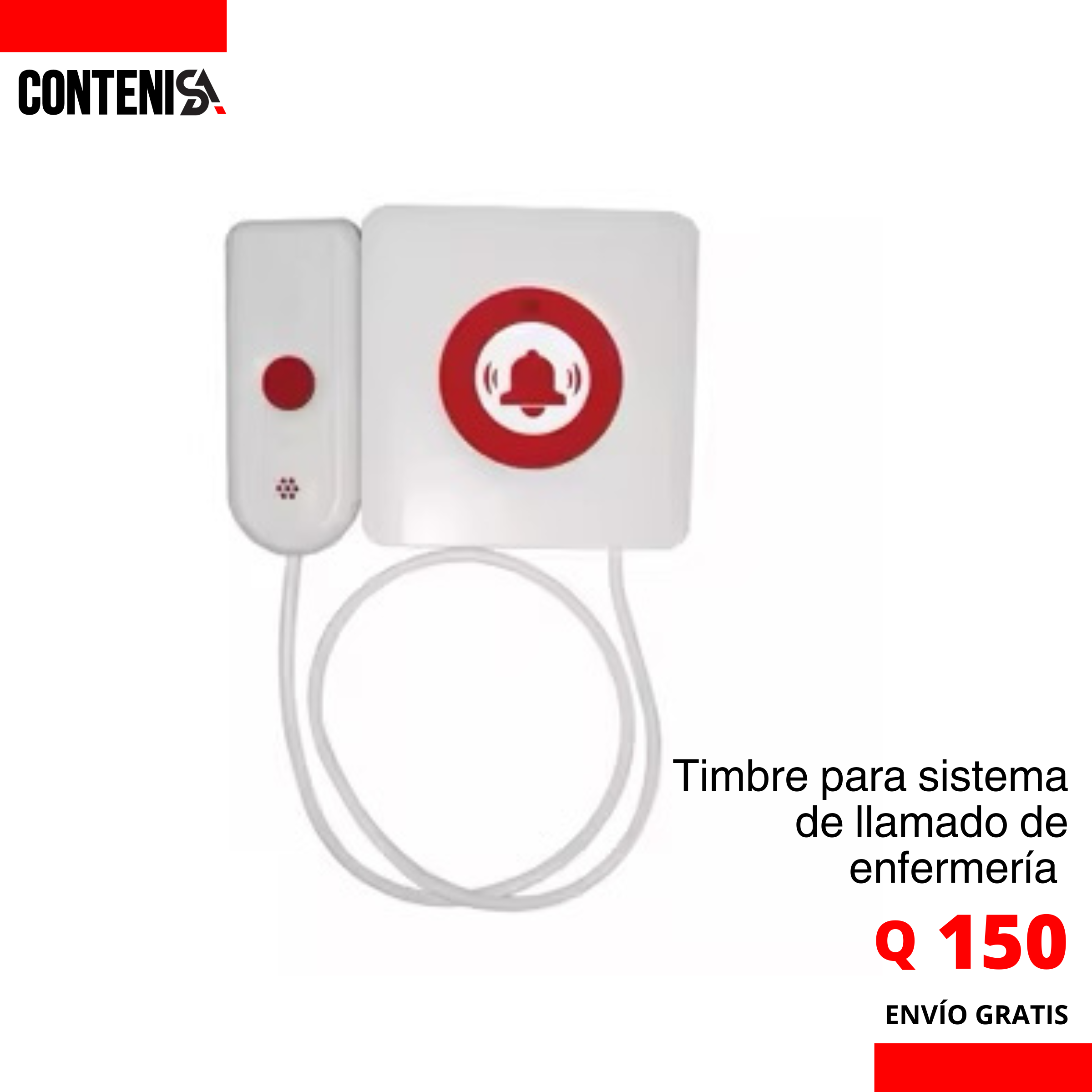 Timbre para sistema de llamado de enfermería