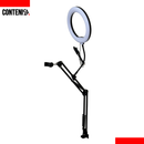 Lámpara LED con sujetador para celular