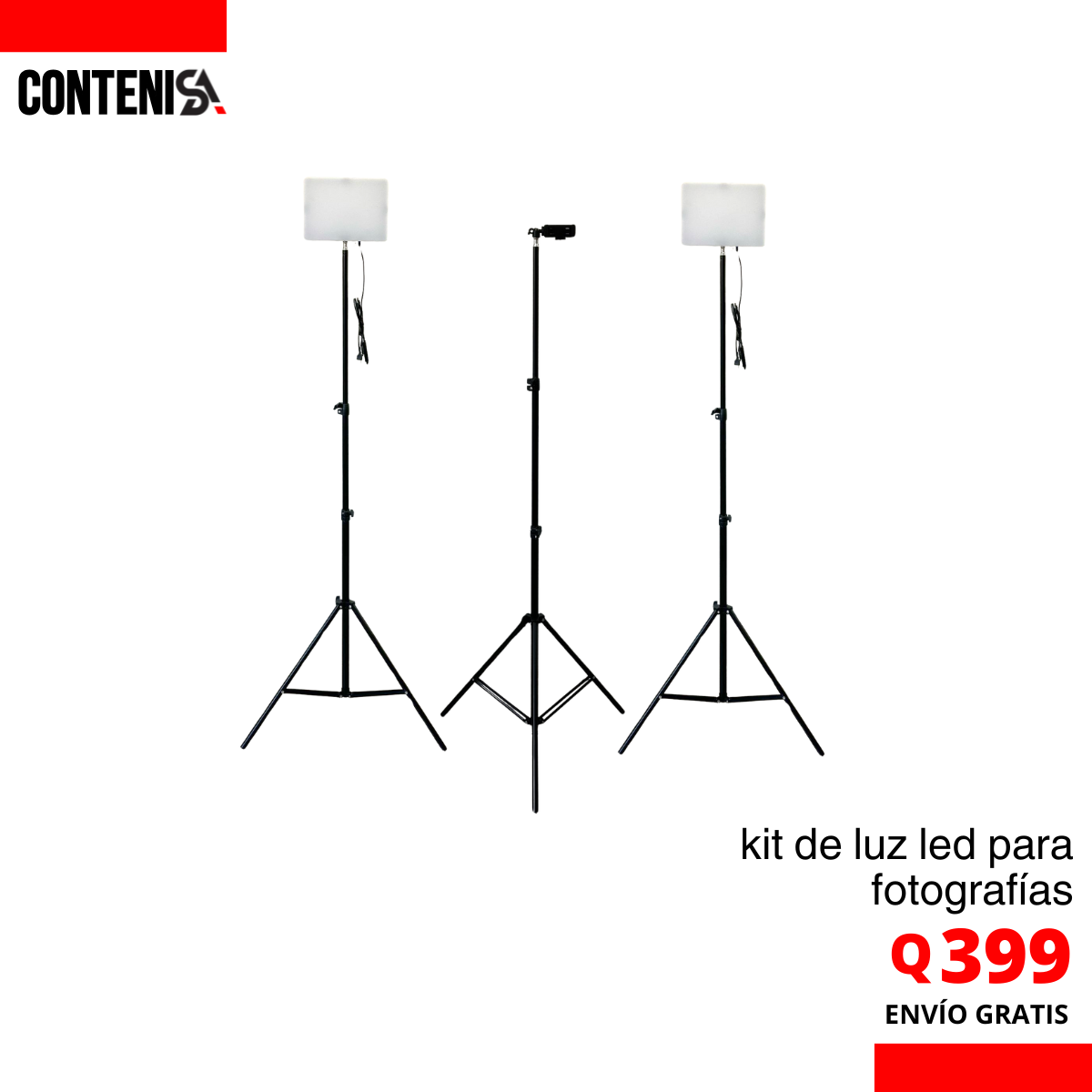 Set de lámparas LED para estudio de fotografía