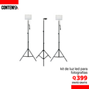 Set de lámparas LED para estudio de fotografía