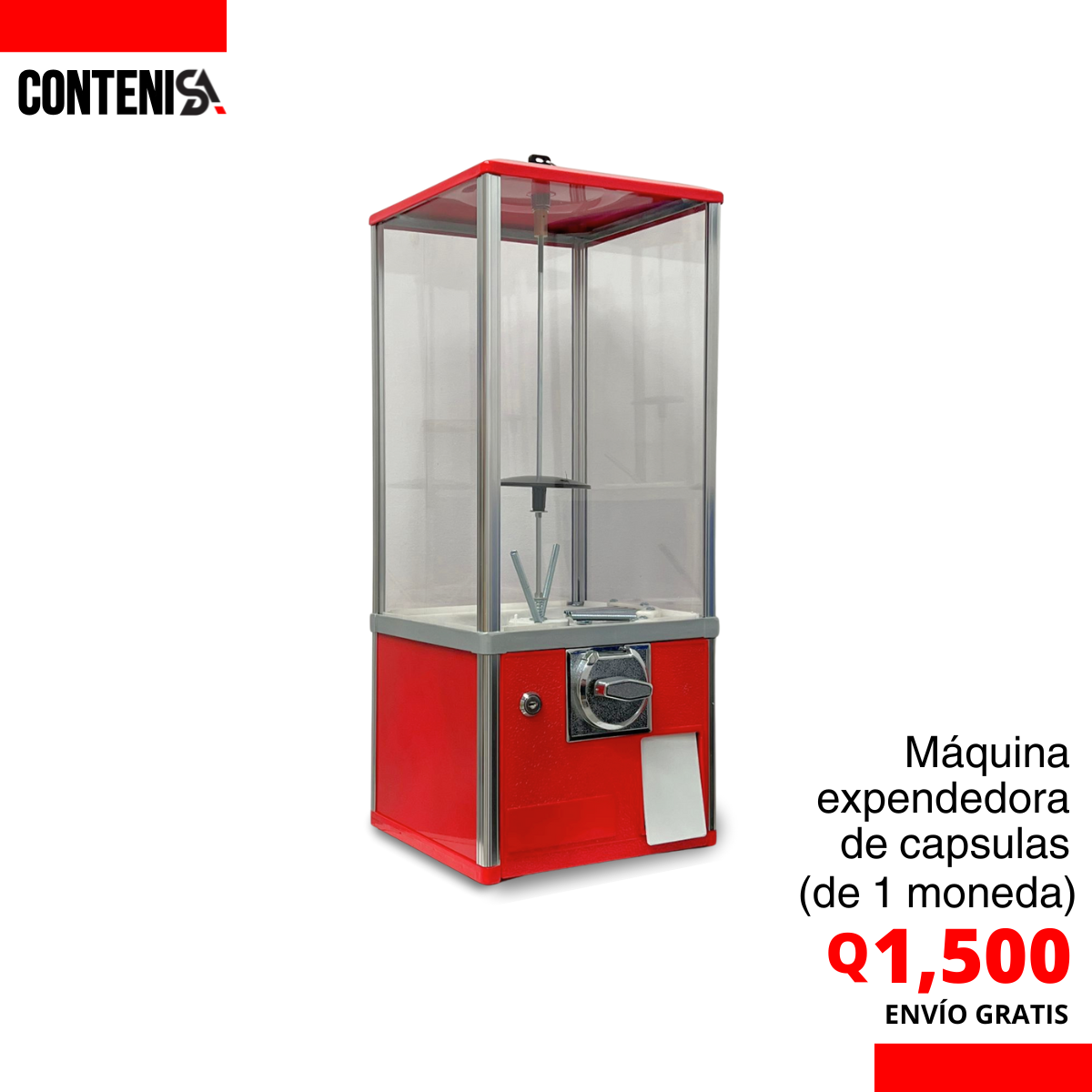 Máquina expendedora de capsulas de 1 moneda