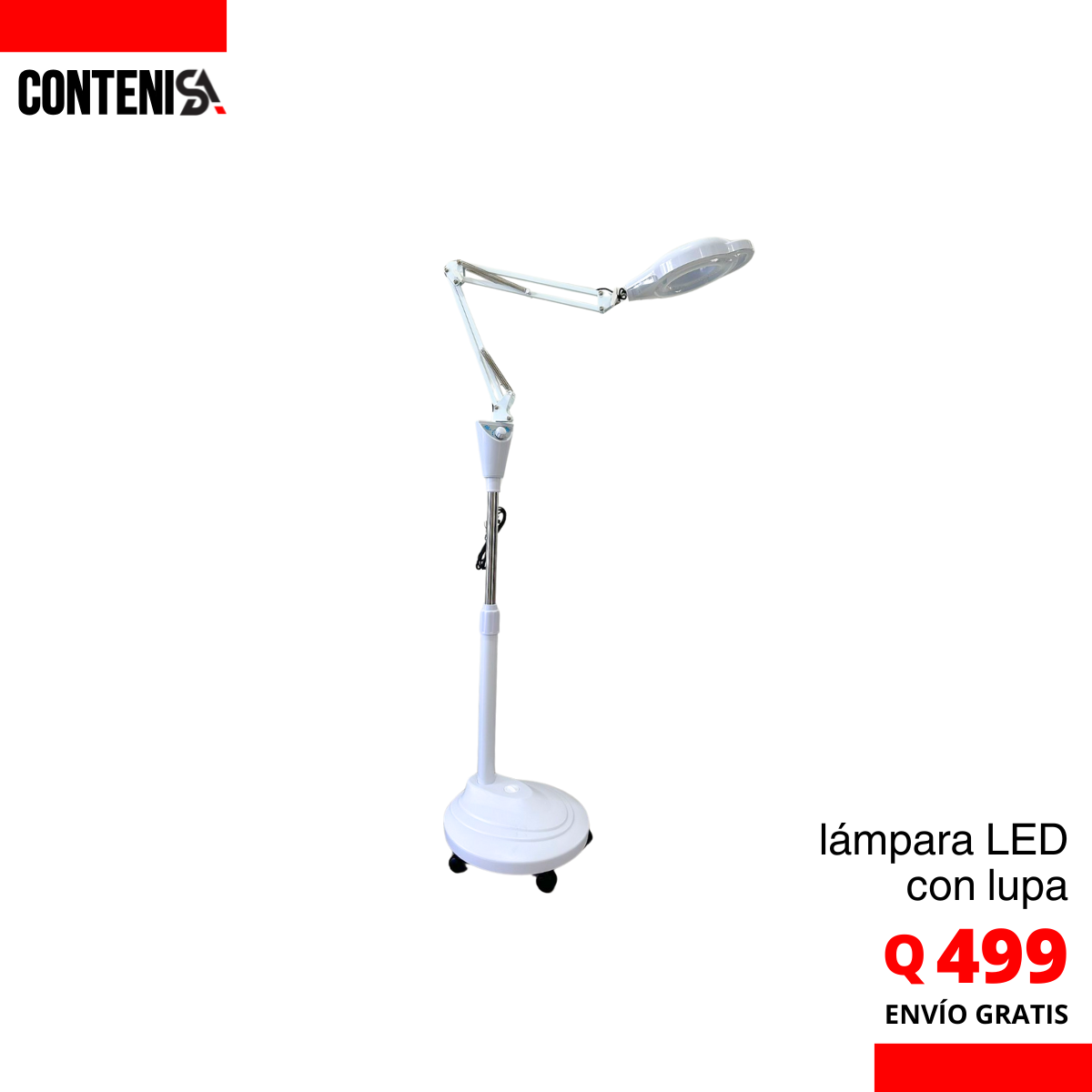 Lámpara LED con lupa