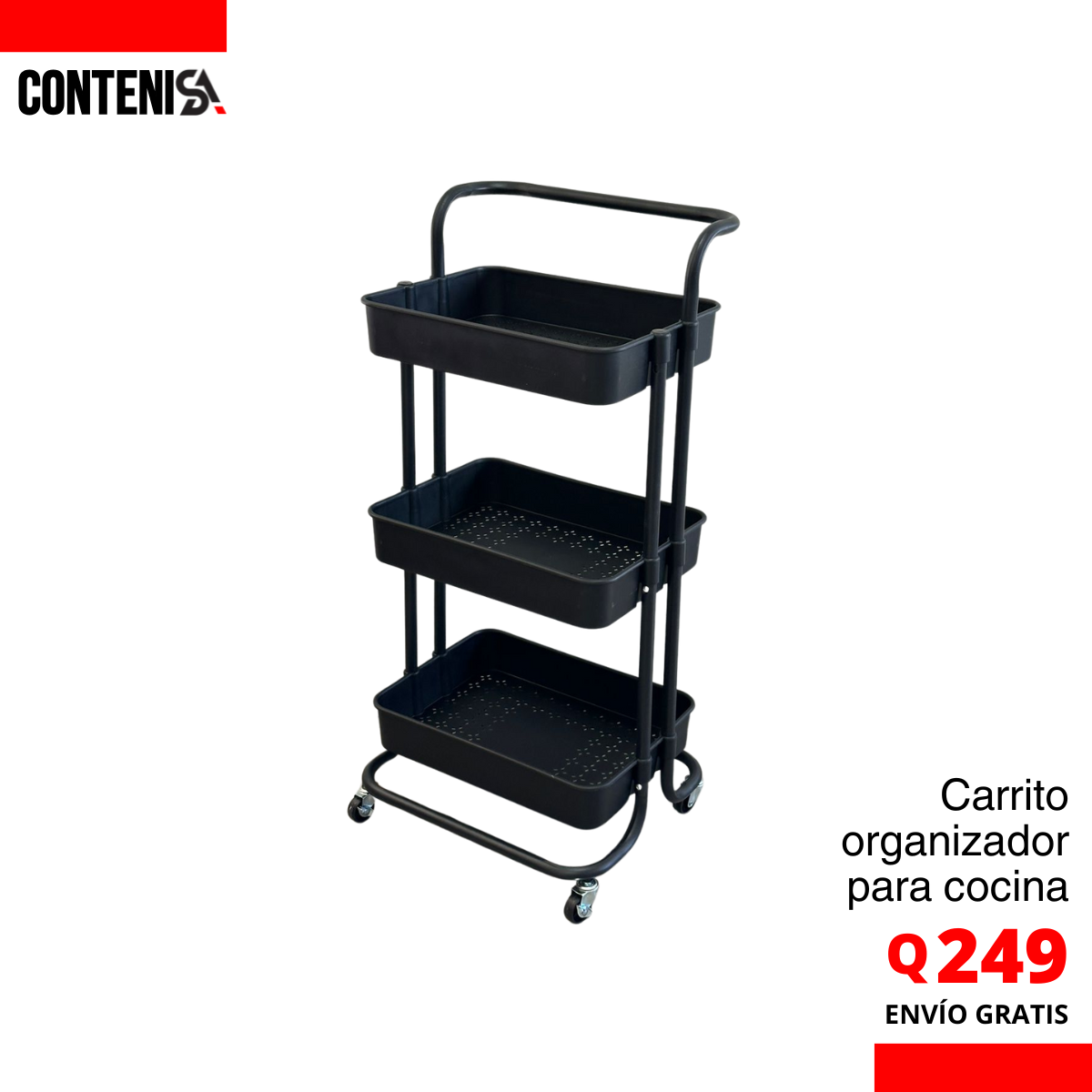 Carrito organizador para cocina
