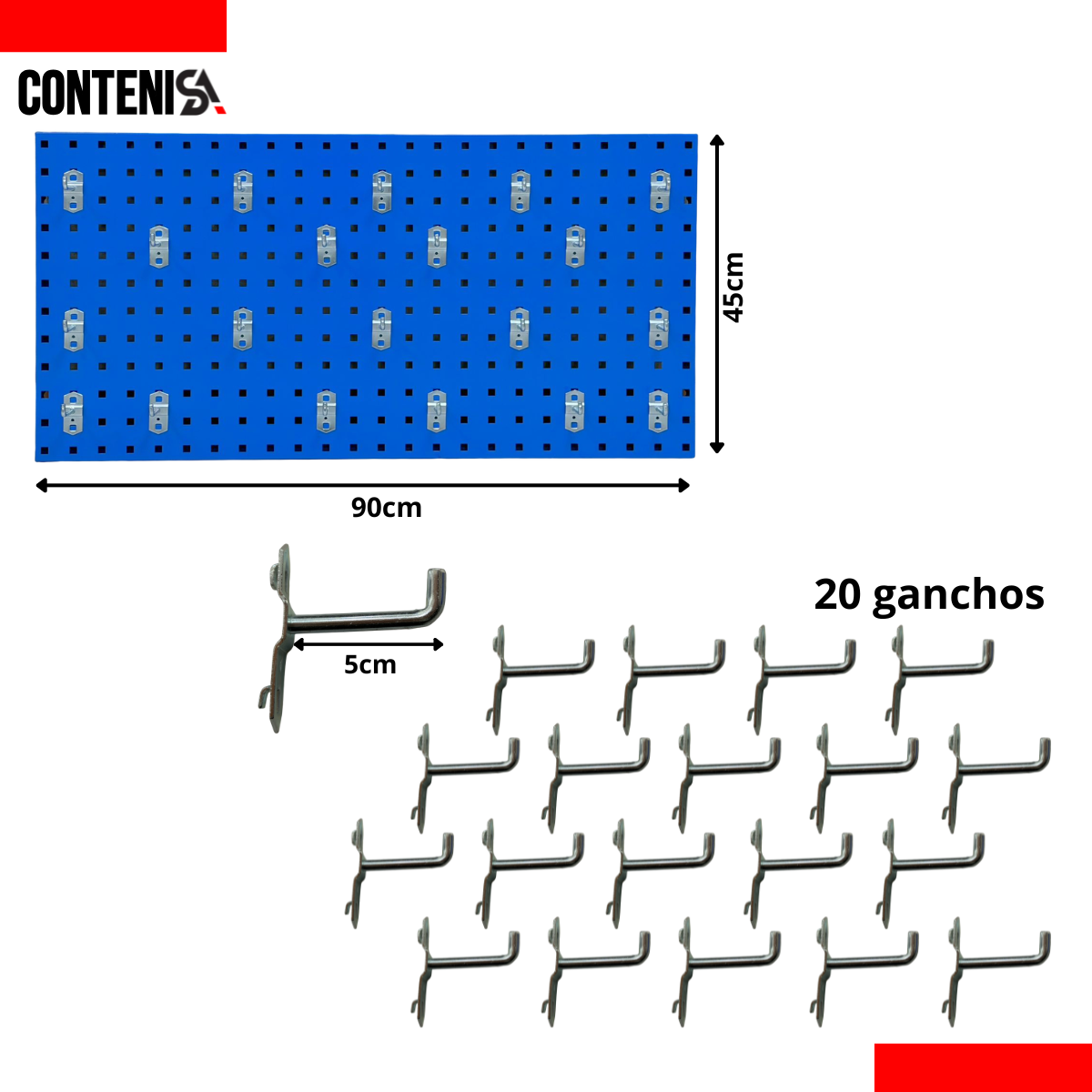 Organizador de herramienta para colocar en pared (Pequeño)
