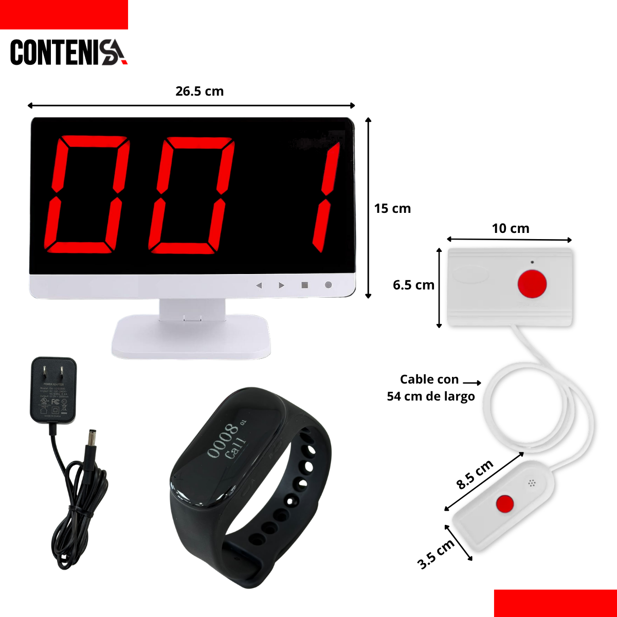 Sistema de timbres para hospital con reloj