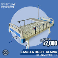 CAMILLA HOSPITALARIA SIN COLCHON 1 MOVIMIENTO