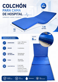 Colchón para camilla hospitalaria