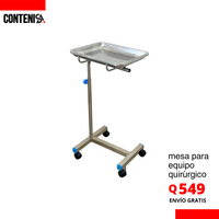 Mesa de mayo para utensilios quirúrgicos