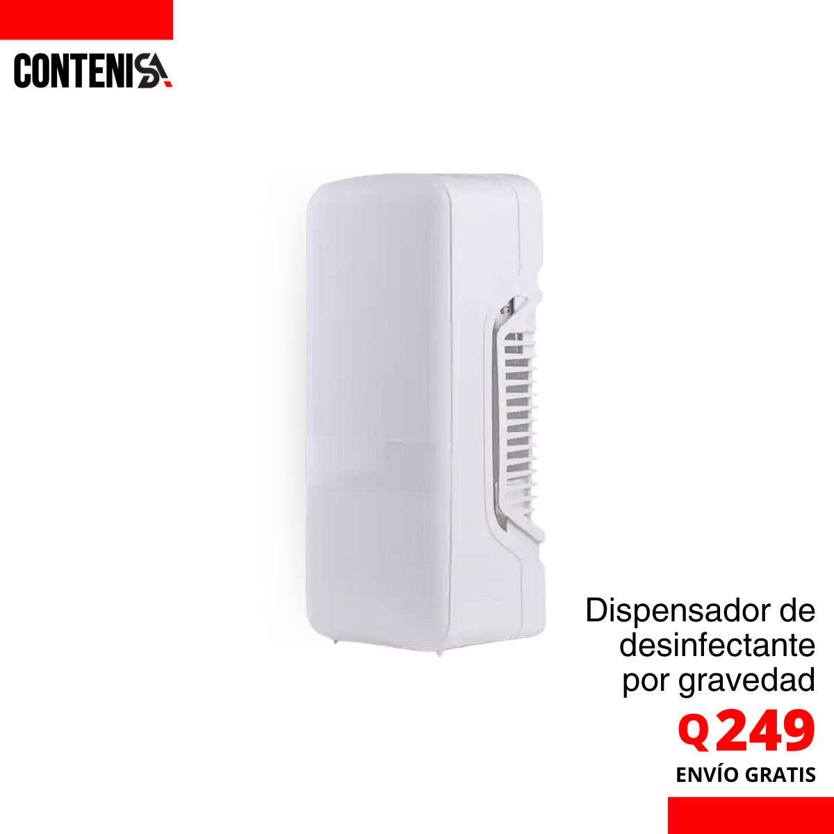 Dispensador de desinfectante de goteo por gravedad