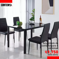 Amueblado de comedor (negro)