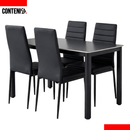 Amueblado de comedor (negro) rectangular