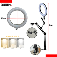 Lámpara LED con sujetador para celular