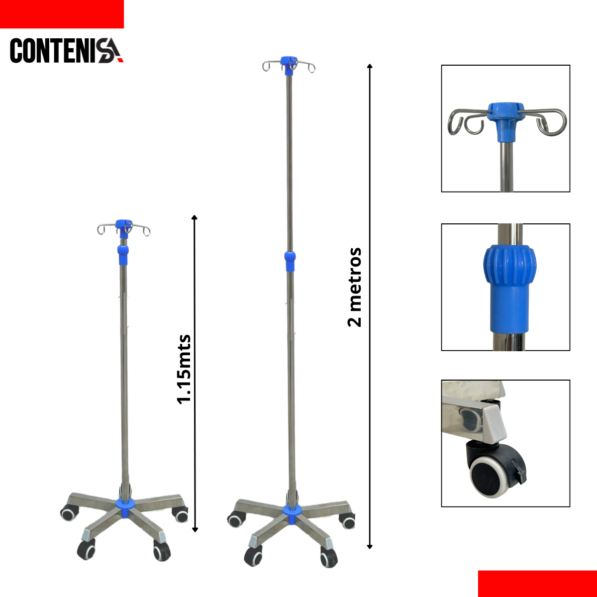 Atril porta sueros