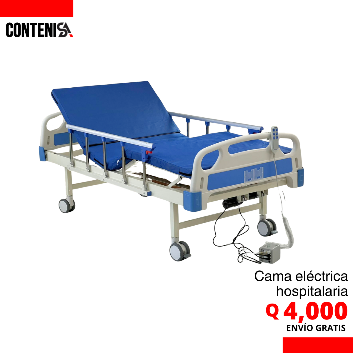 Camilla eléctrica hospitalaria