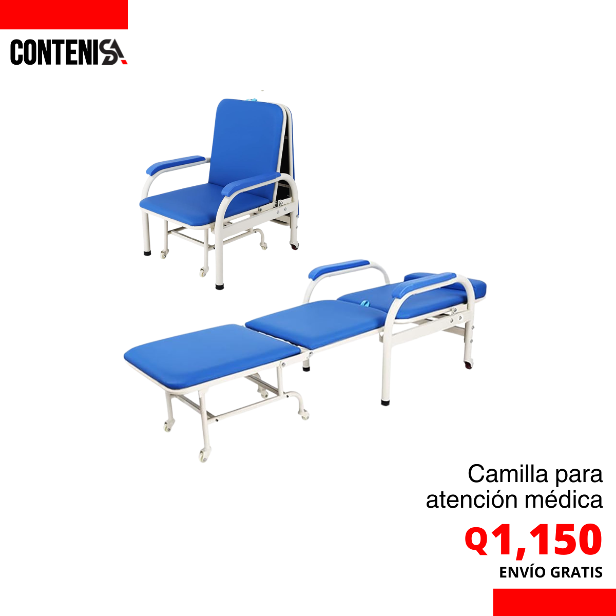 Camilla para atención médica