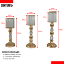 juego de tres candelabros cuadrados de acrílico (Mod9)