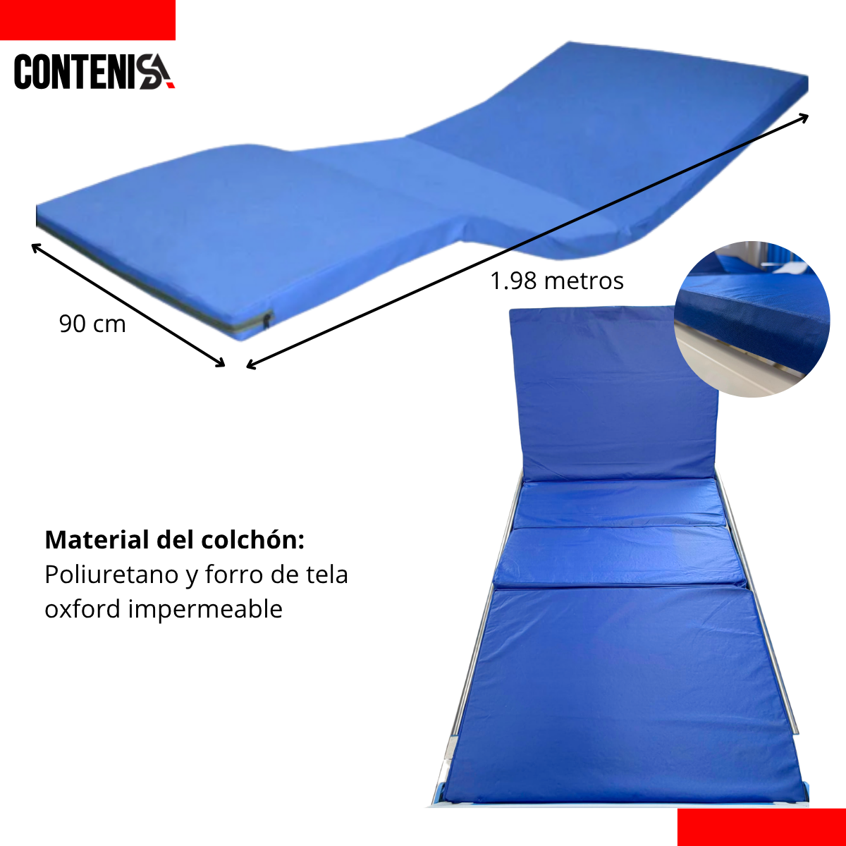 Colchón para camilla hospitalaria