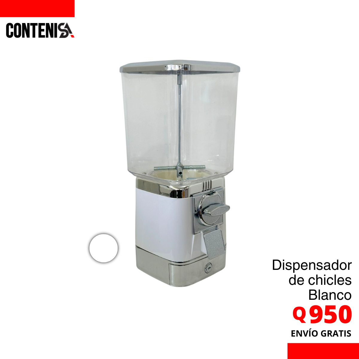 Dispensador individual de chicles BLANCO