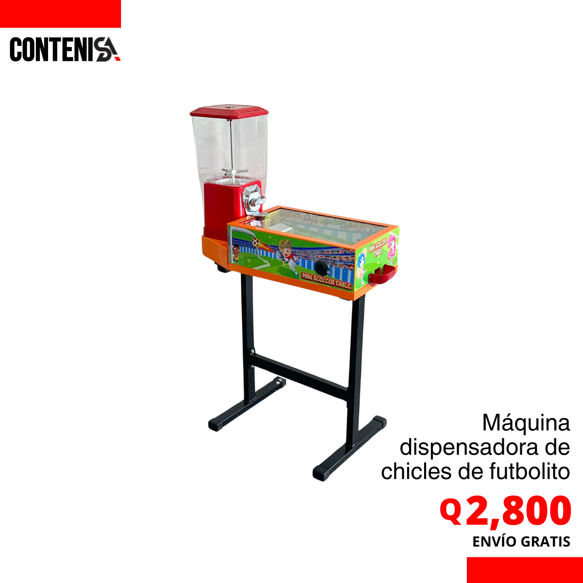 Dispensador de chicles de futbolito