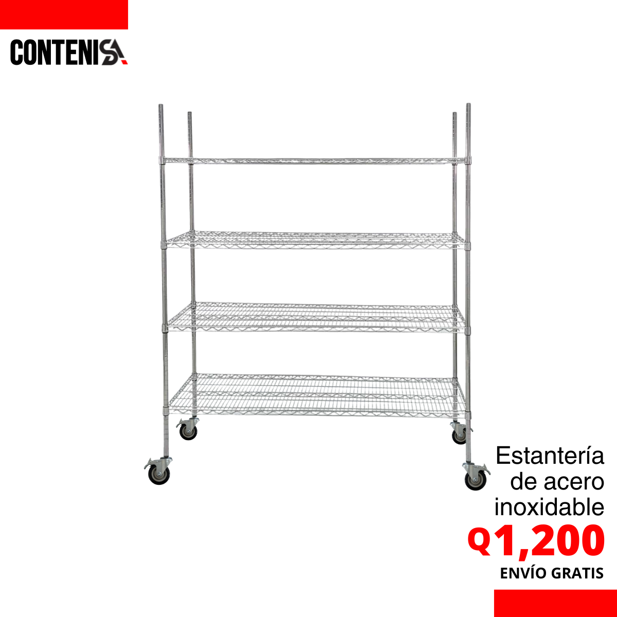 Estantería de acero inoxidable