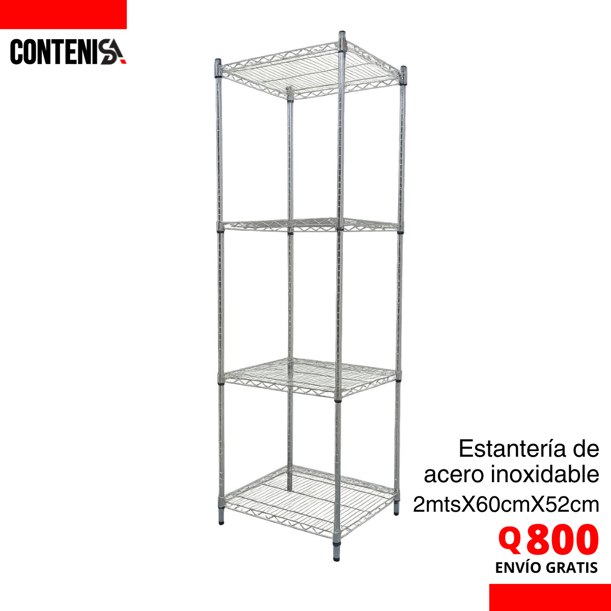 Estantería cromada grande