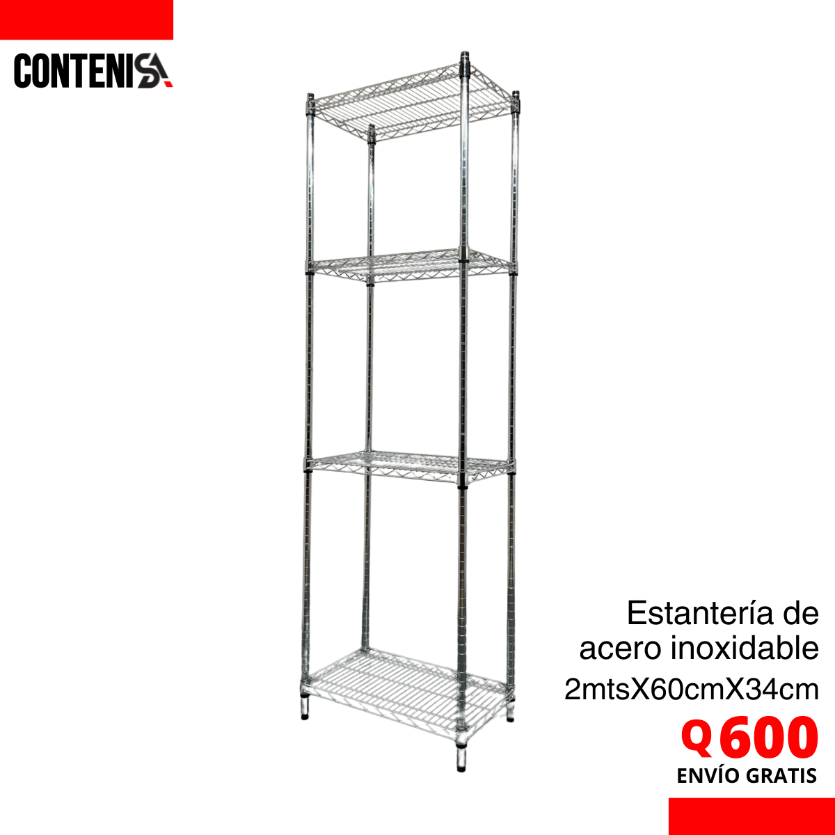 Estantería cromada pequeña