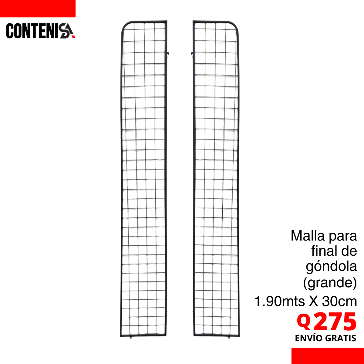 Par de rejilla para góndola 2 mts