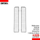 Par de rejilla para góndola 1.6 mts