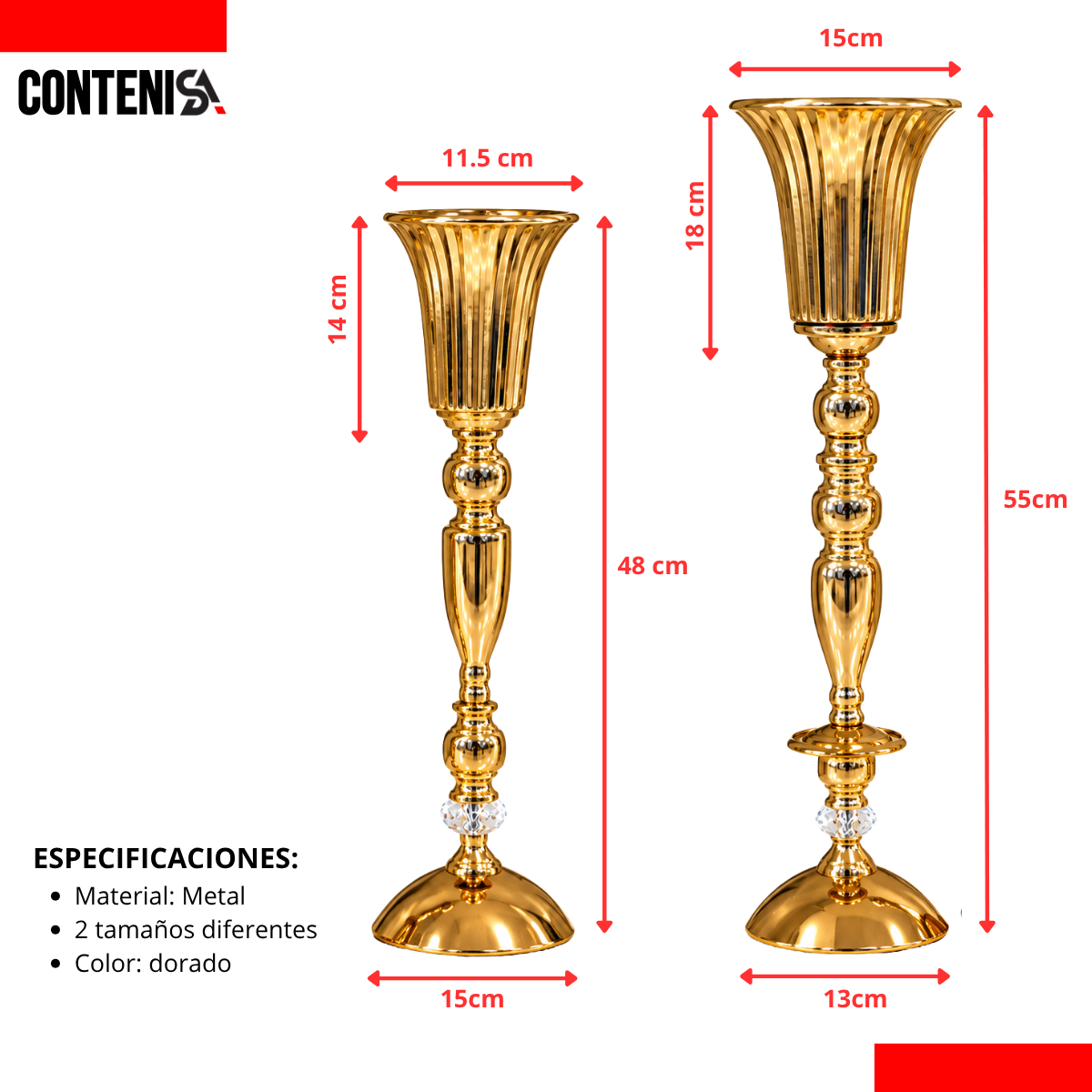 Dúo de floreros medianos (Mod8)