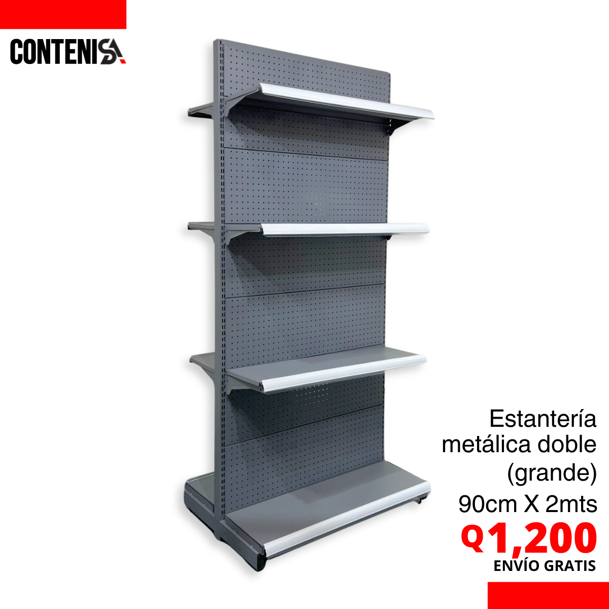 Góndola Doble para Supermercado (Grande) GDG