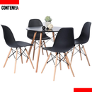 Juego de mesa redonda y sillas