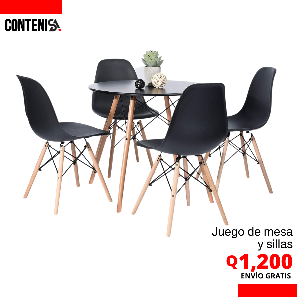 Juego de mesa y sillas