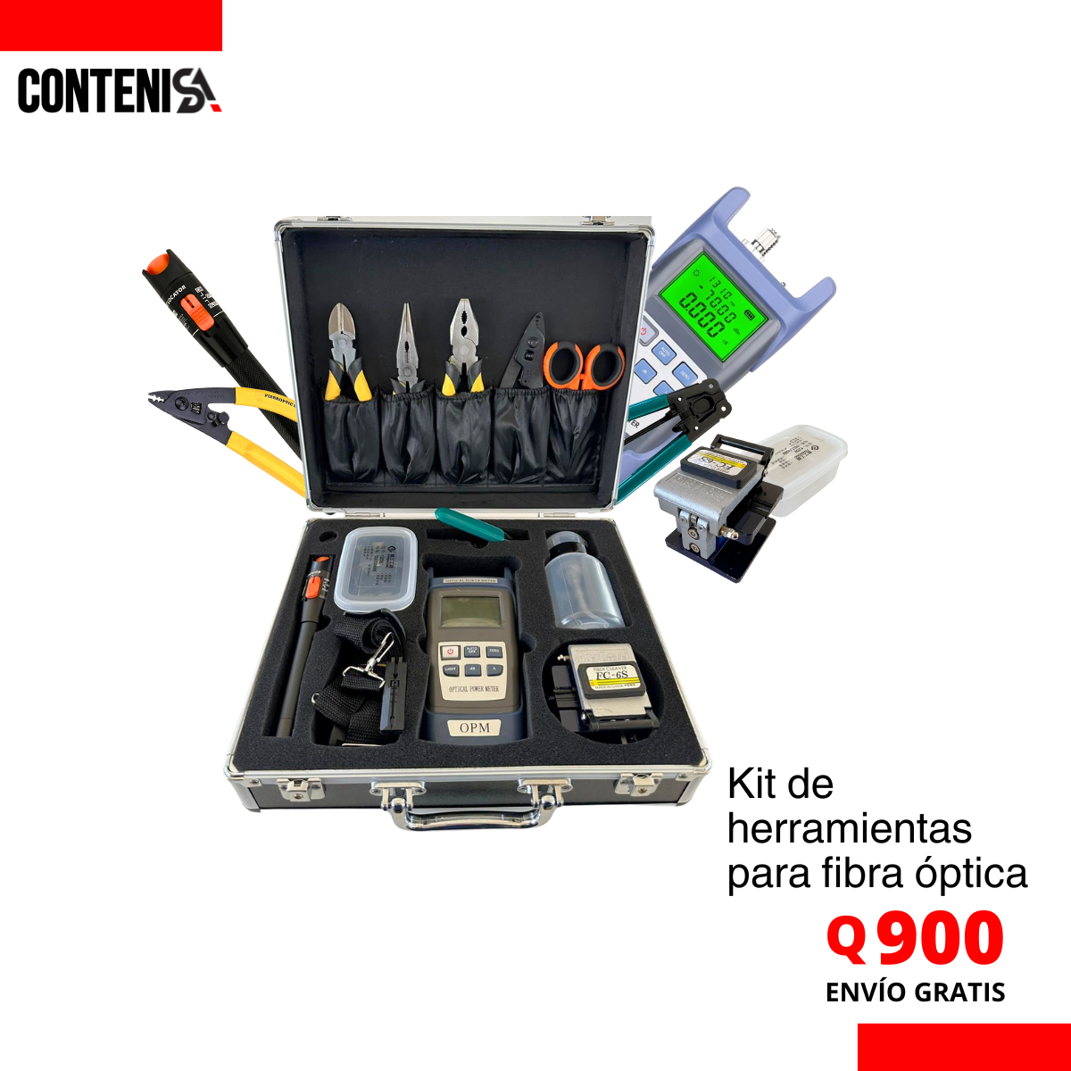 Kit de herramientas para fibra óptica