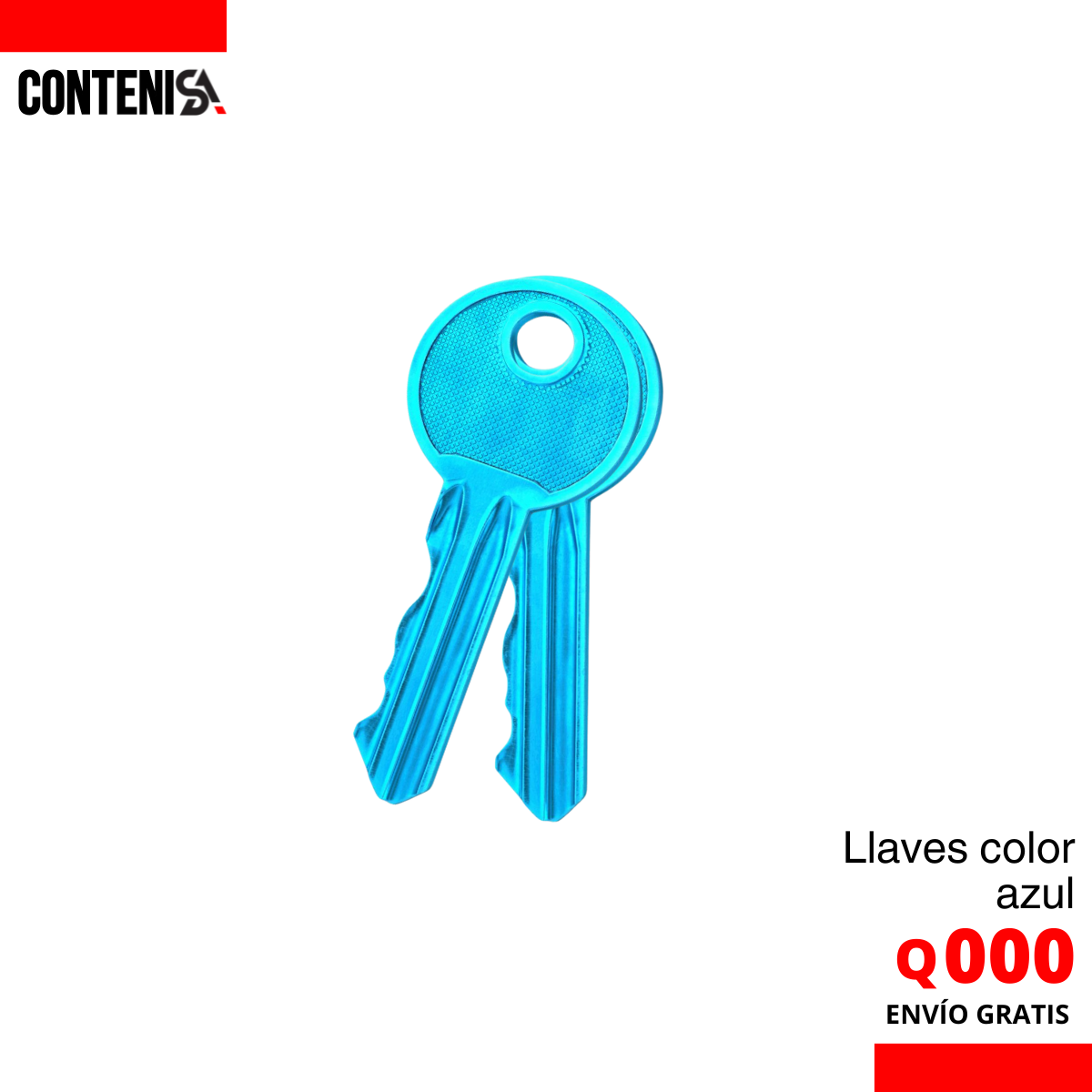 Llave color azul
