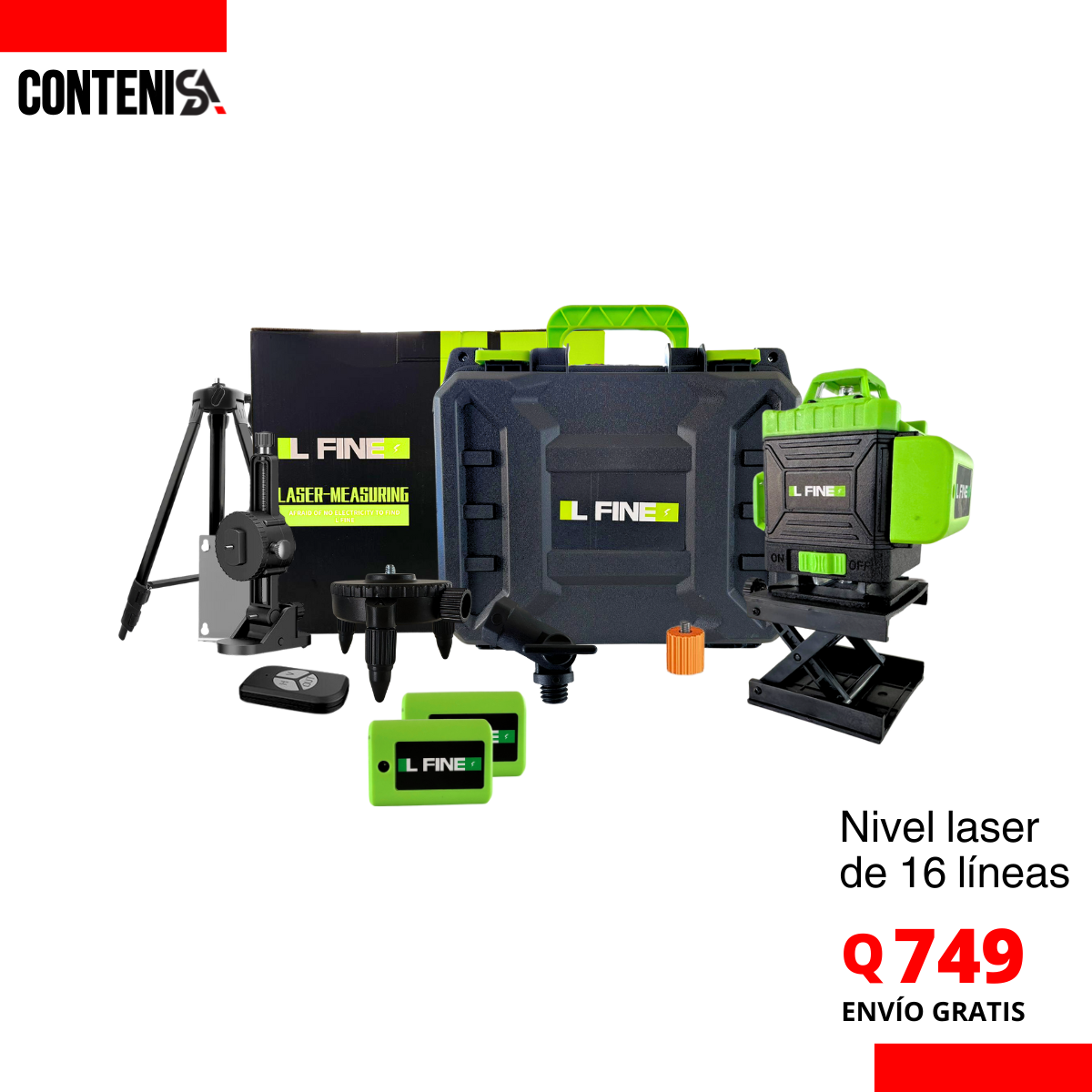 Nivel láser de 16 líneas