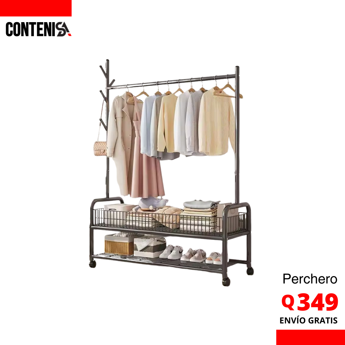 Perchero de almacenamiento