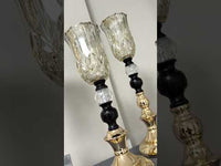 Set de candelabros cristal tipo copa (Mod1)