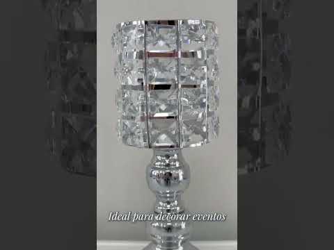 Candelabro plateado de cristales (Mod2)