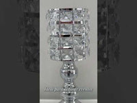 Candelabro plateado de cristales (Mod2)