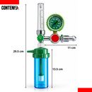 Regulador de oxígeno con flujómetro y humificador