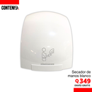 Secador de manos blanco