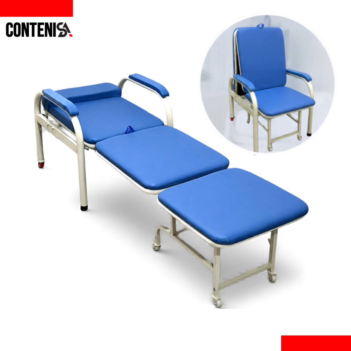 Silla convertible para sala de espera