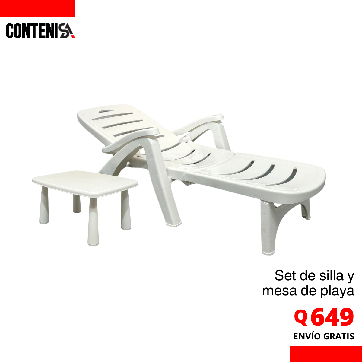 JUEGO DE SILLA Y MESA PLAYA